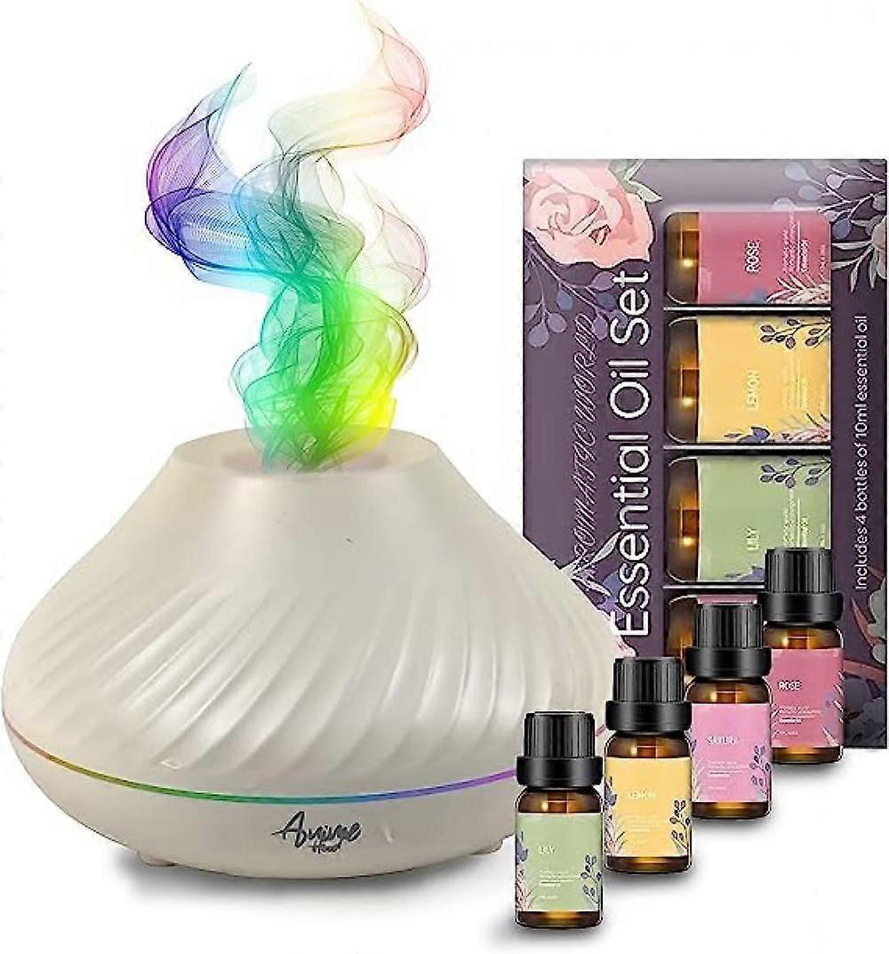 Volcano Diffuser with 7 Colorful Cool Mist Fire -Flame Diffuser with Essential Oils  Compact Design Humidifiers for Bedroom, Home, Office