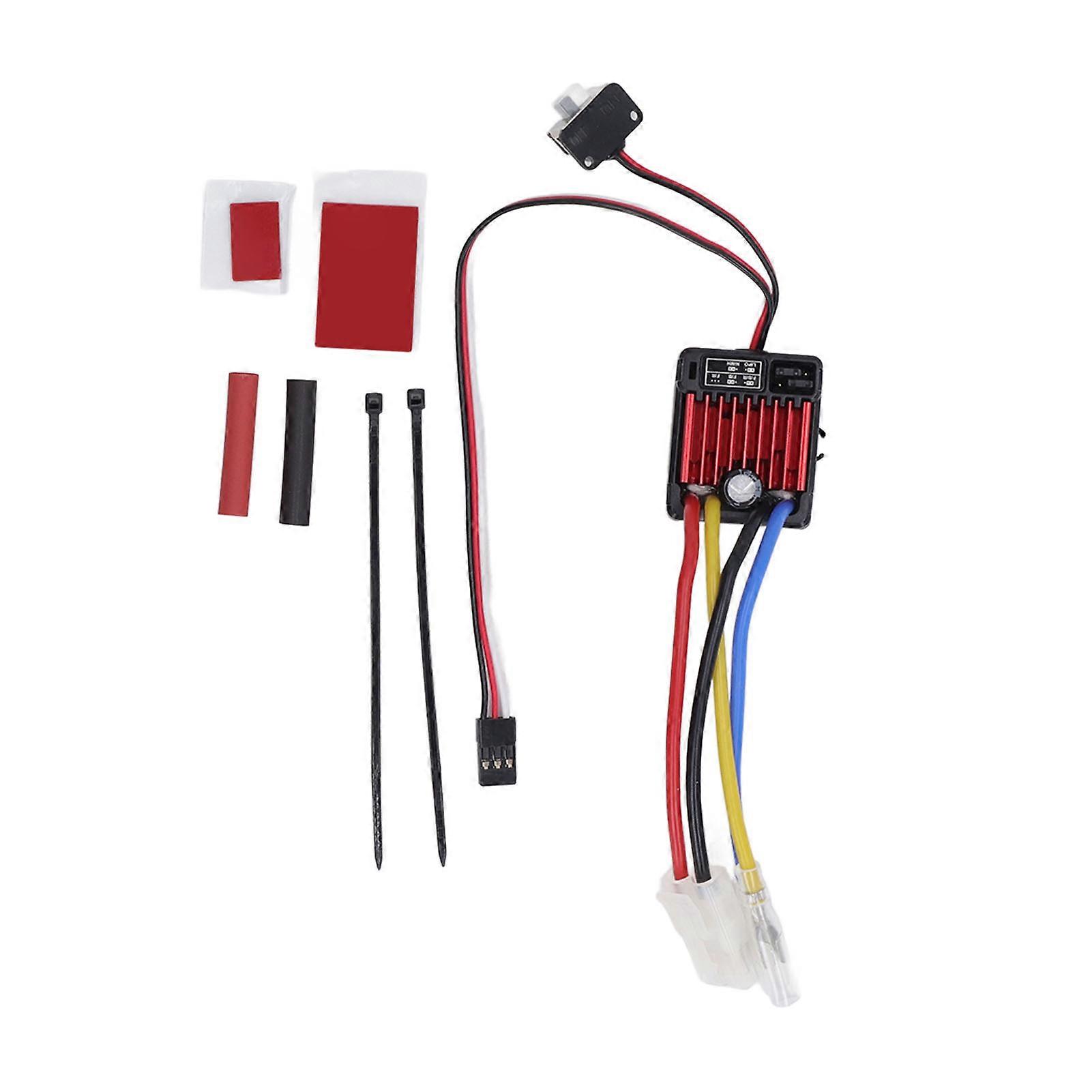 60A Electronic Speed Controller Waterproof Brushed RC Car ESC for 1/10 Remote Control Car
