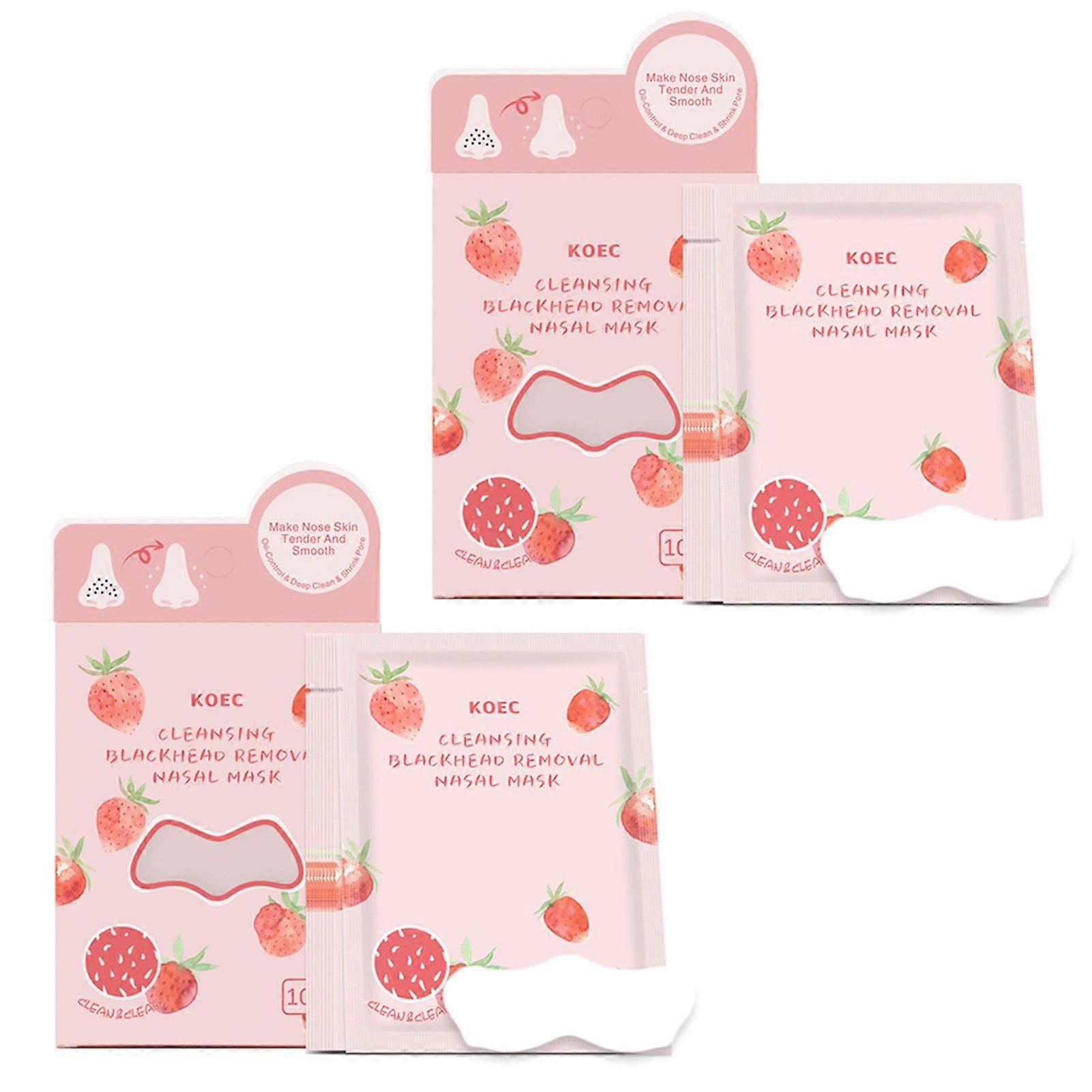 Blackhead Remover Mask Strawberry Nose Pore Strips for Deep Cleansing and Blackhead Removal for All Skin Types