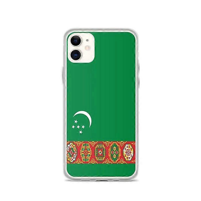 Phone Case – Turkmenistan Flag – Compatible with iPhone 11 – Soft Case – Durable and Shockproof - Silicone - Pixelforma