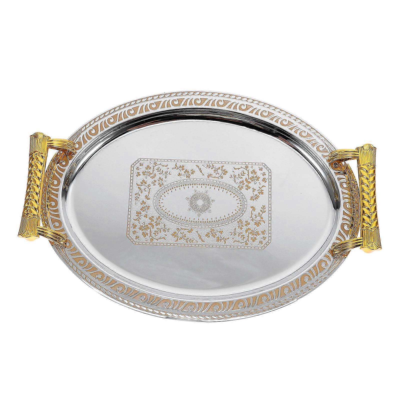 Elegant Vintage Shaped Serving Tray for Home Parties – Decorative Fruit and Snack Organizer with Trim