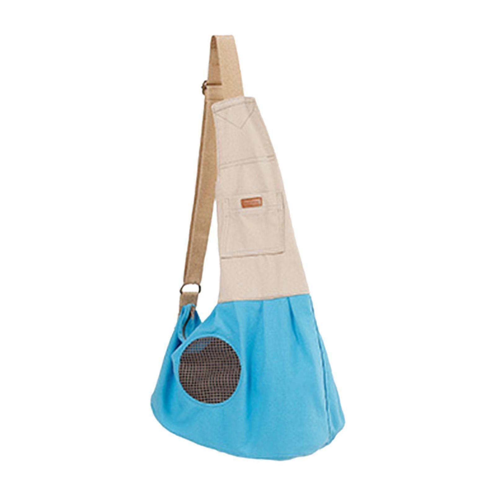 Pet Cat Puppy Slings Carrier Shoulder Bag For Blue