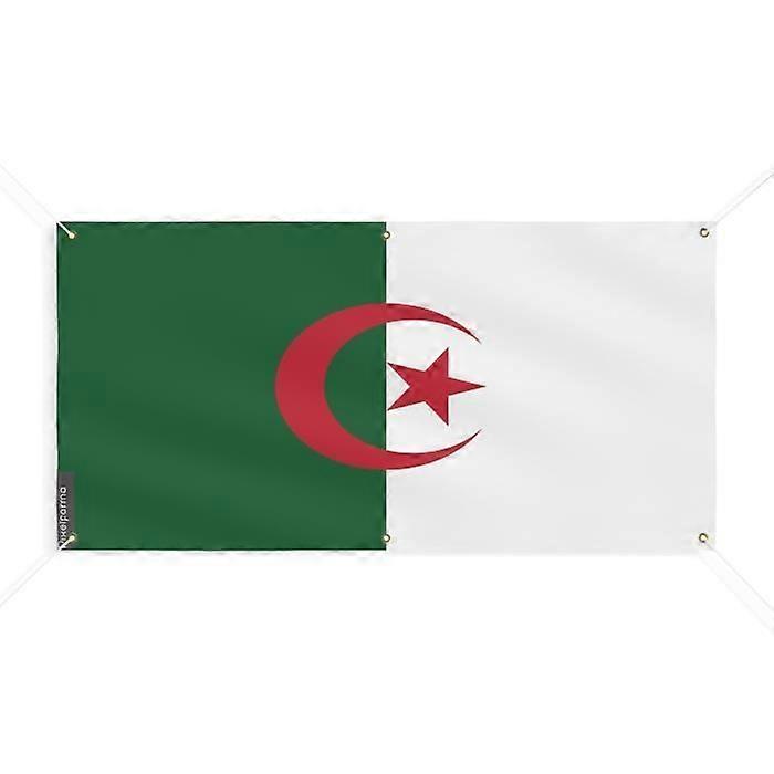 Algerian Flag Banner - PIXELFORMA - 100x200cm - 6 Eyelets - Durable Polyester - Red