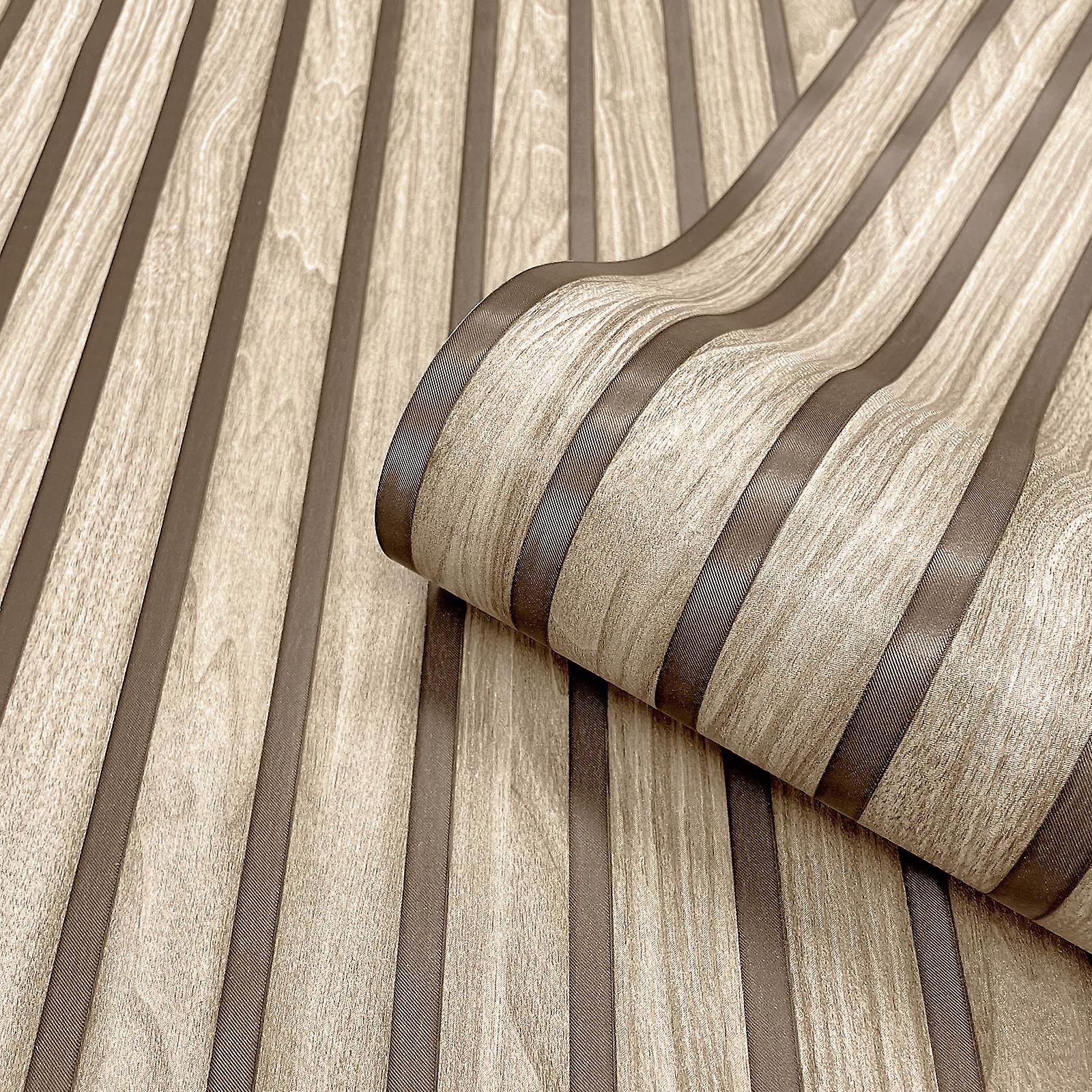 GB 2921 on roll-Wood Slat Light Oak Wallpaper