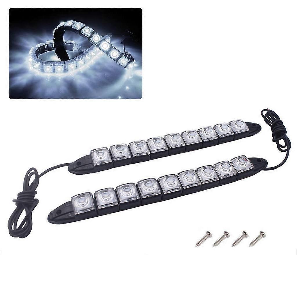 2PCS Marine Boat LED Strip Lights LED 12V Navigation Marine Light Red and Green Waterproof for Boat Dinghy Pontoon Kayak White