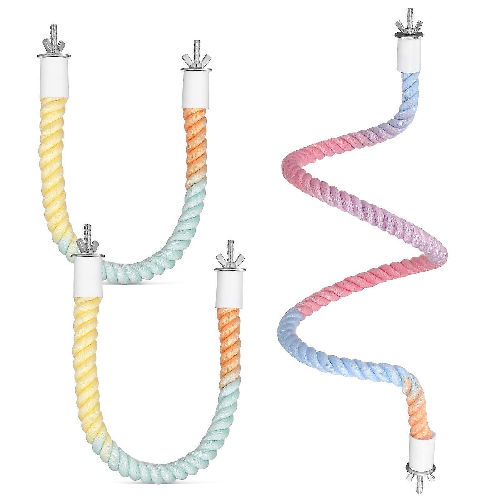 Cotton Rope Bird Accessory, Supports Active Play, Fits Various Cage Settings