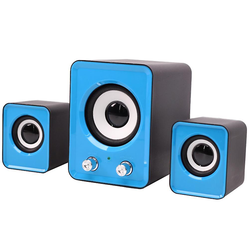 Compact 2.1 Subwoofer Usb Speaker Set 12w, 3.5 Mm, Usb Power Supply
