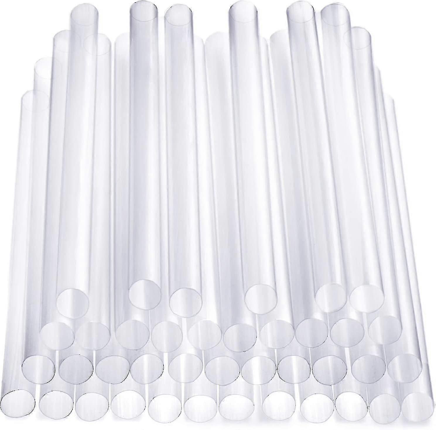 [100 Pack] Clear Jumbo Smoothie Straws 210x11mm-hy