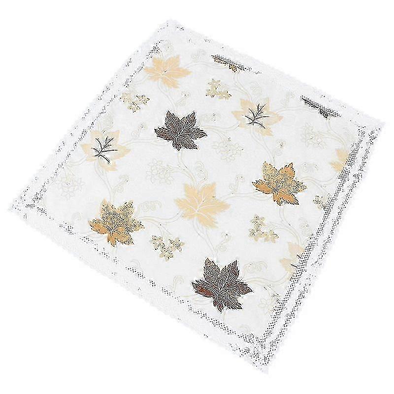 90X90cm Assorted Color Tablecloths 1pc Thanksgiving Day Maple Leaf Round Tablecloth Home Elegant Orn