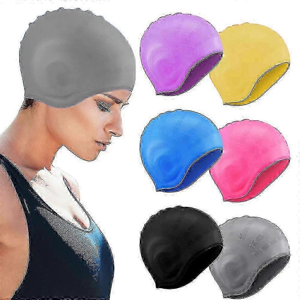 3D Badehette med Hørselsvern for Kvinner & Menn - Grå