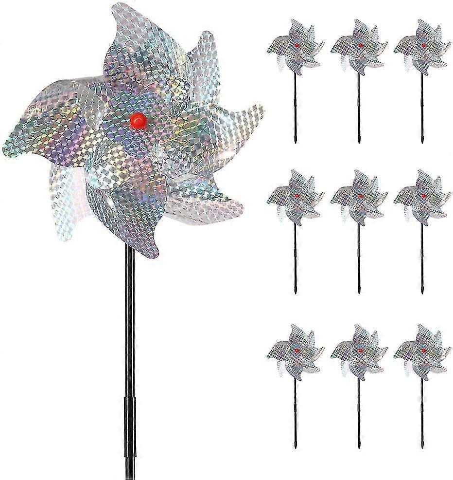 10pcs Bird Repellent Windmill, Reflective Bird Repeller, Reflective Bird Repeller Windmill, Bird Rep--