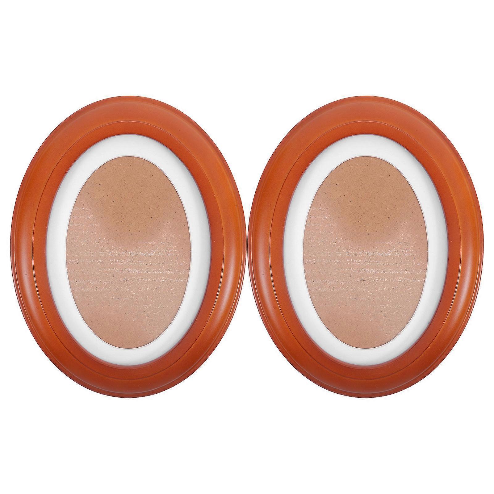 2Pcs Oval Picture Frames Wall Mounted for Vintage Photo Display