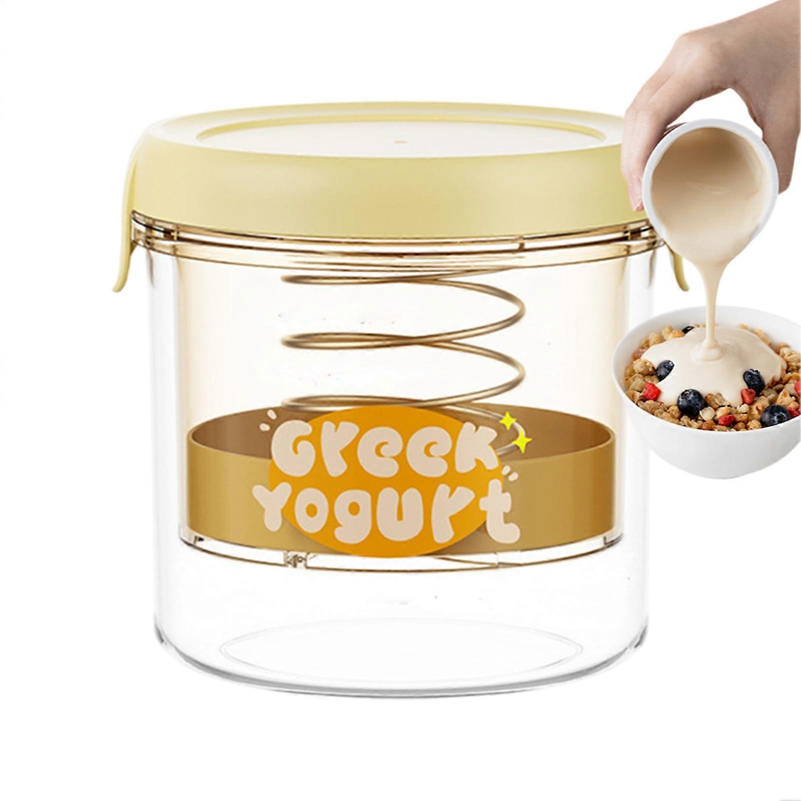 Yoghurt Filter with Ultra Fine Mesh for Cheese and Soy Milk - Multi-Purpose Yellow Tool for Homemade Yoghurt