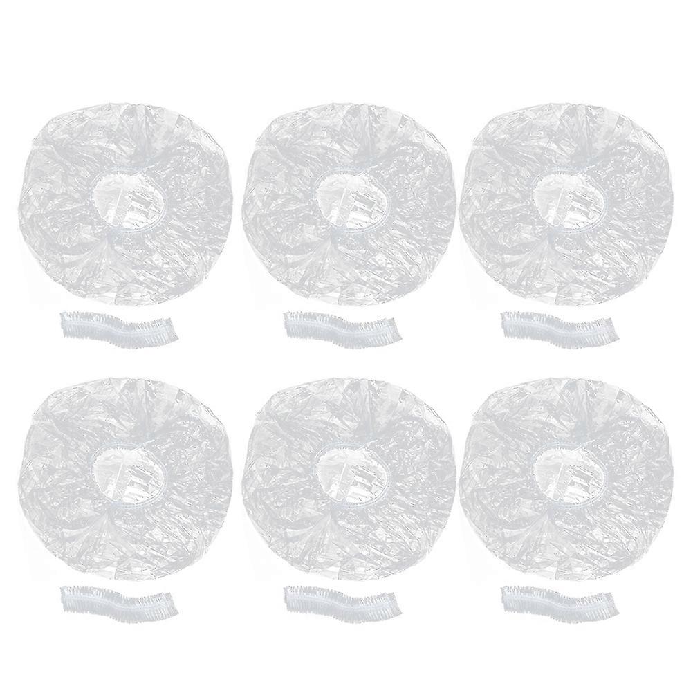 Waterproof Bathing Caps Disposable Shower Caps PE Material Round Shape for Traveling Cooking 400Pcs