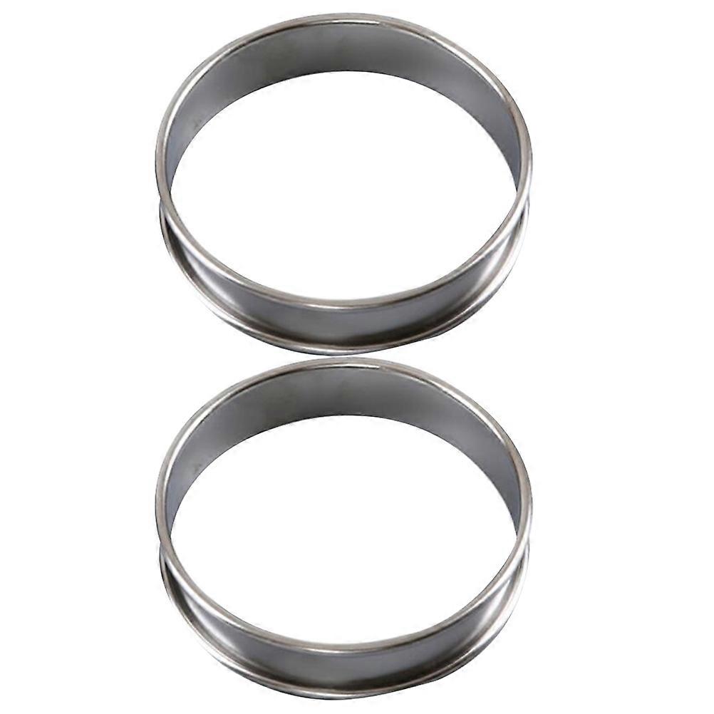 Stainless Steel Round Mousse Rings Cake Mold for Baking Cookies Pastry Tarts Non Stick DIY Baking Tools Set of 2