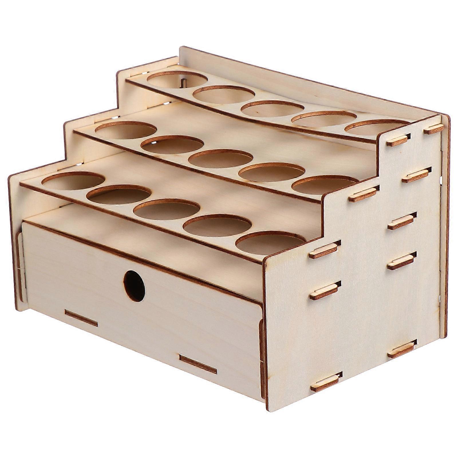 Storage Rack for Paints and Brushes, Compartment Organizer Stand for Art Supplies, Lightweight and Sturdy Design, Easy Assembly for Creative Use