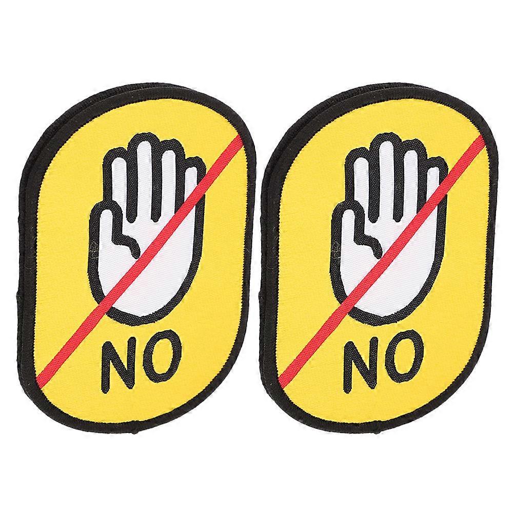 Pet Identification Stickers Reusable Warning Signs for Collars Do Not Touch & Beware of for Enhanced Safety