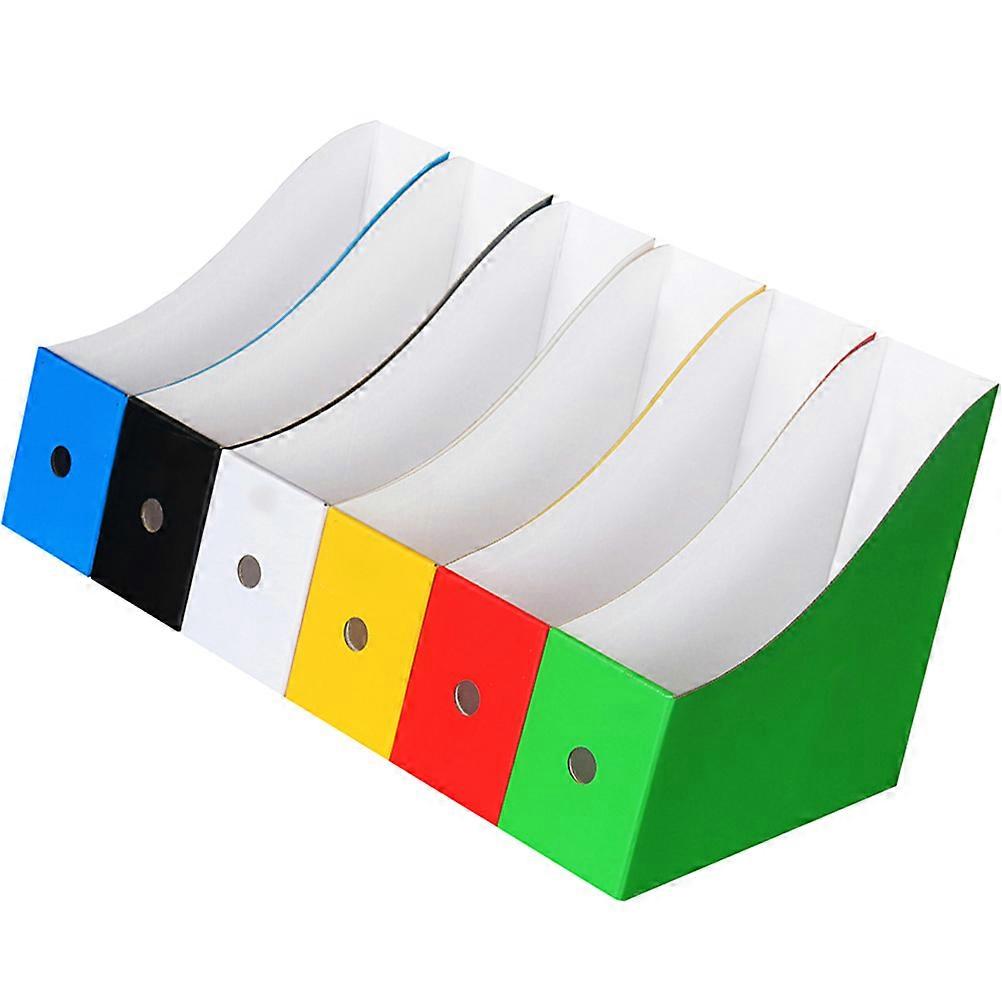 Paper Document Management Rack for Desk Organization 6Pcs Storage Boxes