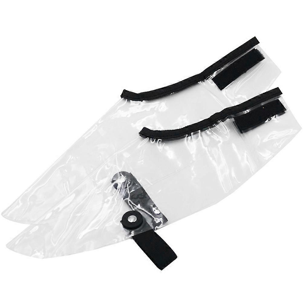 Shoe Protector Cover Hair Salon Cape Transparent Square Design Reusable Foldable 1 Pair