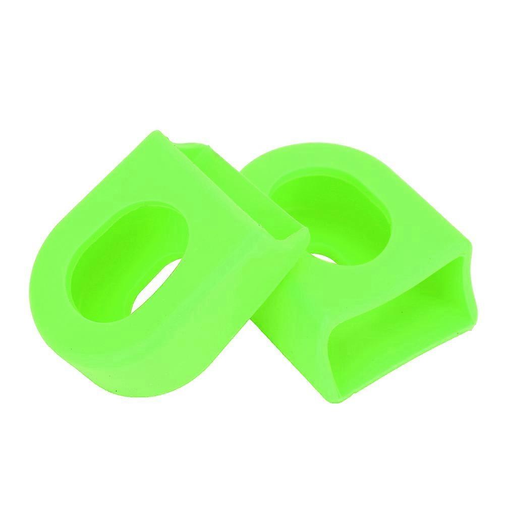 1 Pair (2pcs) Soft Bicycle Crank Protective Sleeves (Green)