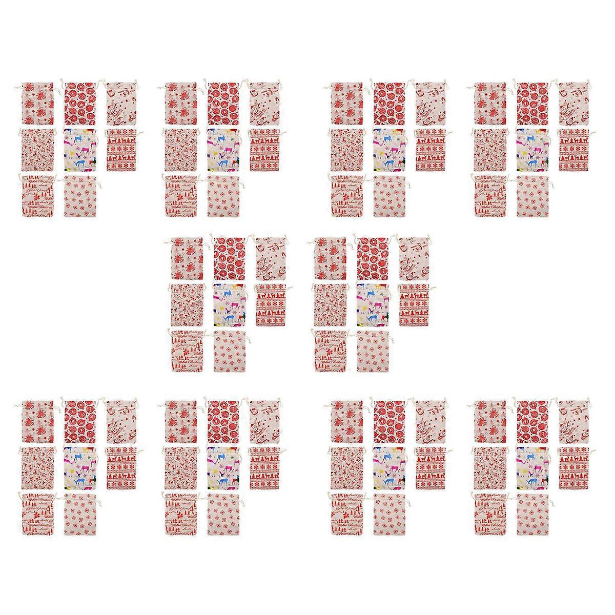 16Pcs Christmas Drawstring Gift Bags Burlap, Gift for Candy 