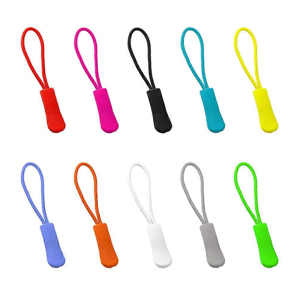 Coat Zipper Pull Replacement Spare Zipper Puller For General Users 60Pcs Black 6.6x0.8cm Pvc