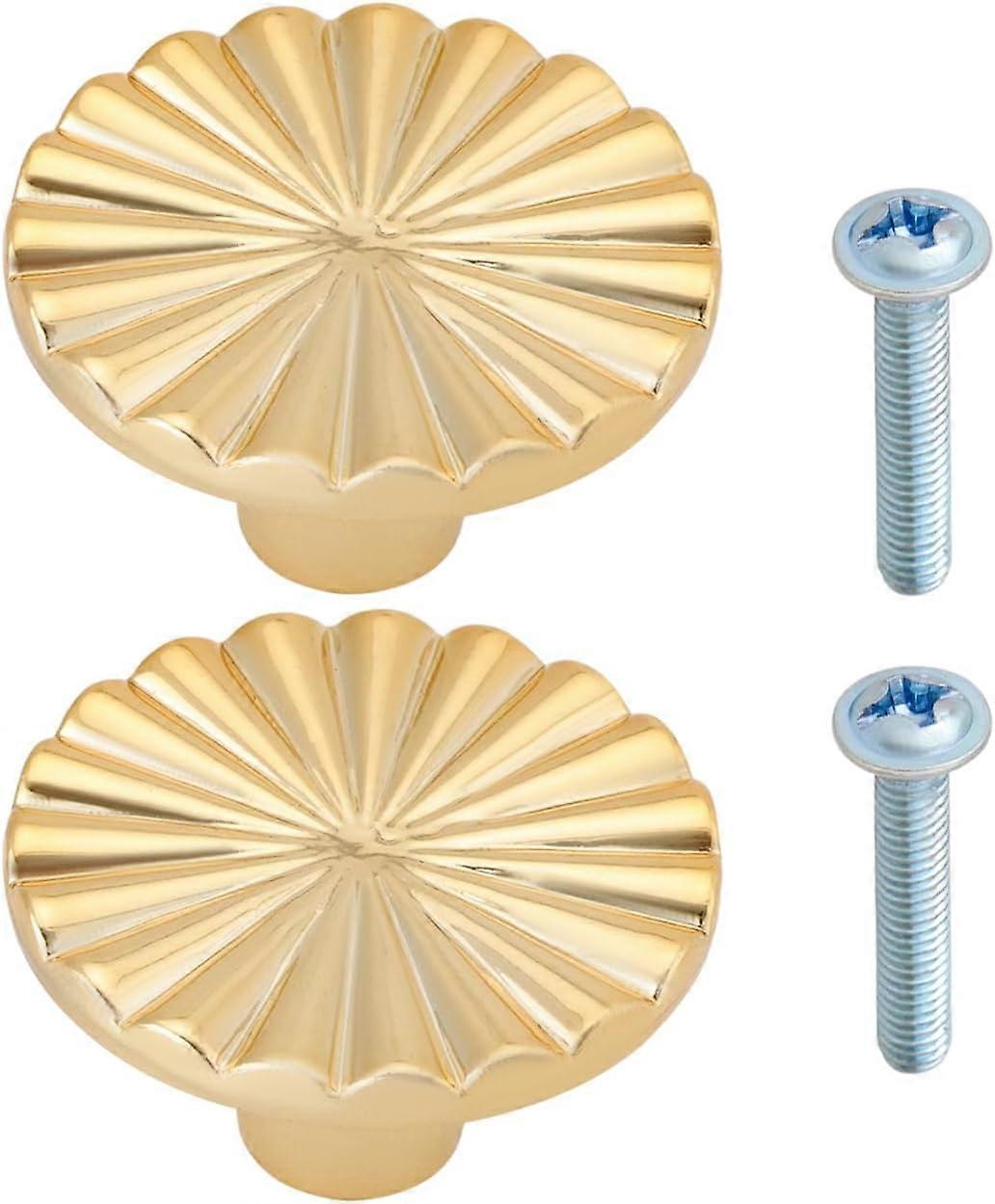 2pcs round cabinet knob alloy single hole handle