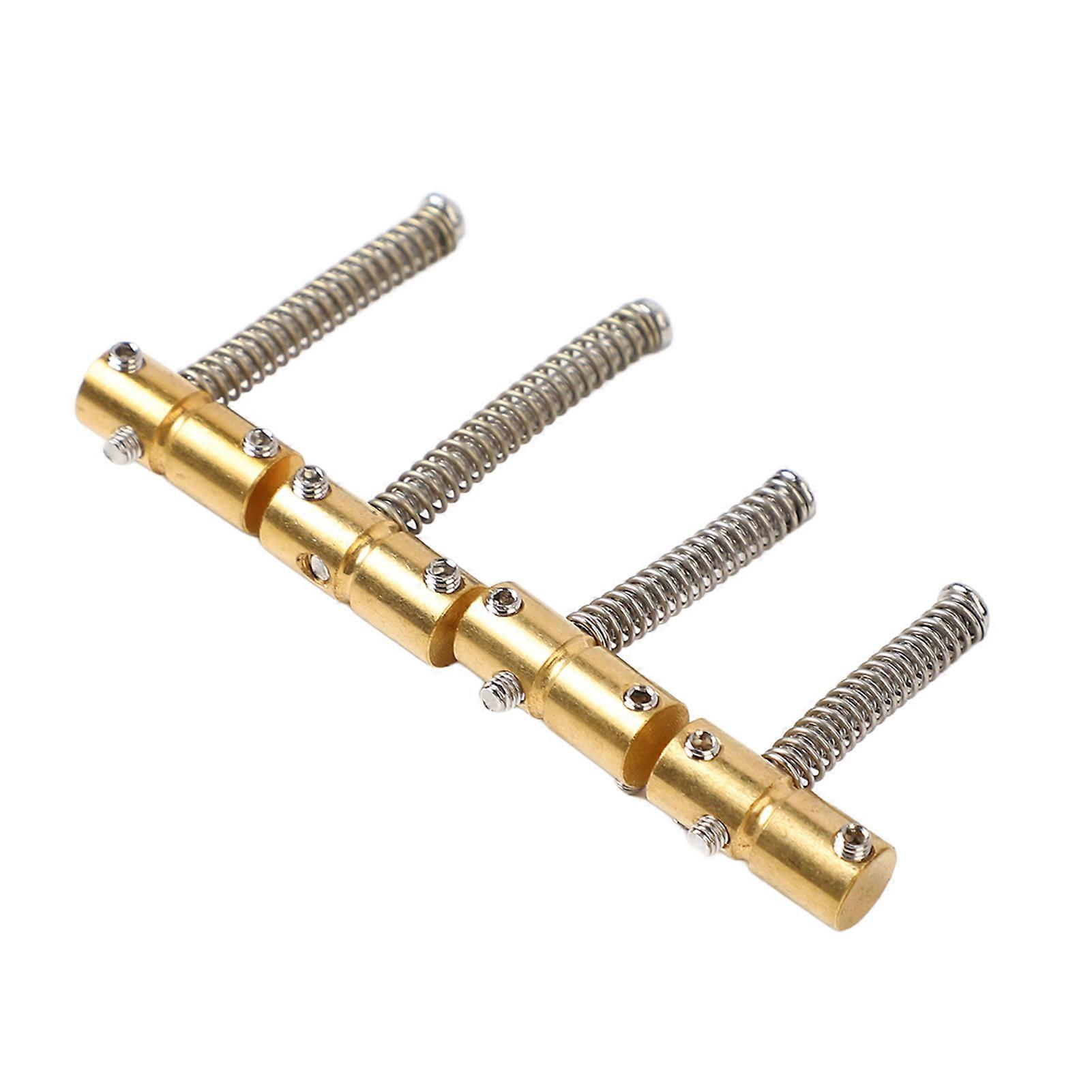 4Pcs Guitar Bridge Saddle Brass 4 String Saddles Set Kit Instrument Accessory for Replacement 