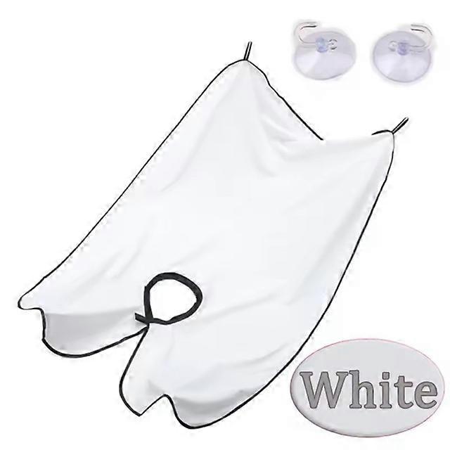 Shaving Apron for Men Beard Catcher Cape White