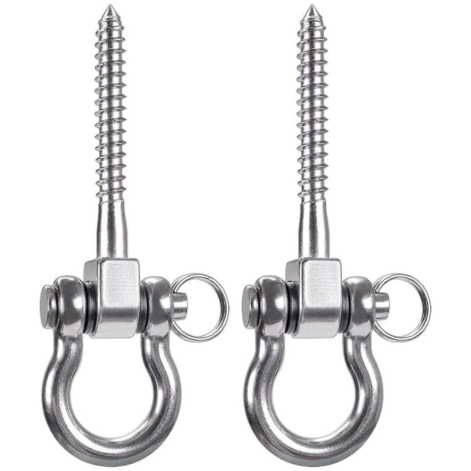 Ceiling Hooks Pack Of 2 Heavy Duty 12 Cm Stainless Steel Swing Hooks For Wooden Beams Hammock Attachment 551 Lbs