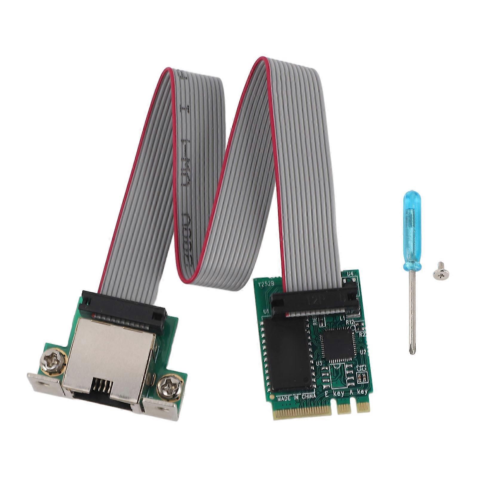 Mini PCIE Network Card 2.5GHz High Transfer Speed Stable Portable PCI Express Mini PCIE M.2 RJ45 LAN Adapter Ethernet Adapter