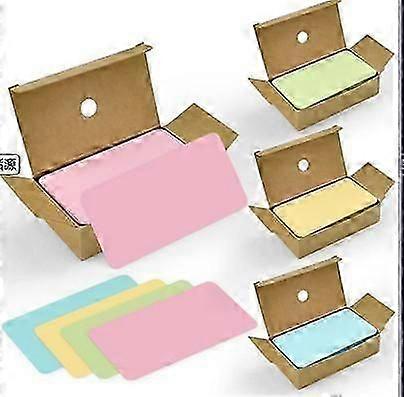 4 Boxes Colored Blank Kraft Paper Cards Business Message Cards Gift Index Cards for Learning Memory Notes DIY