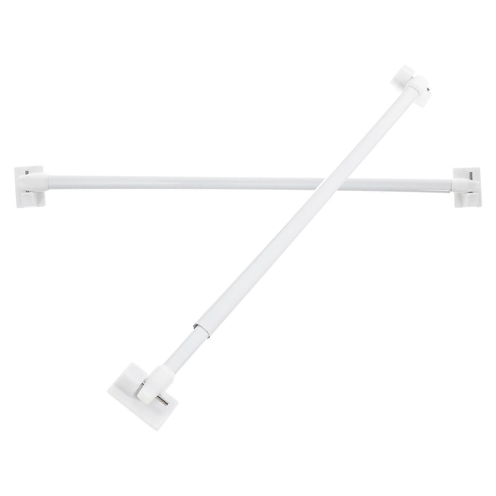 Farmhouse Curtain Rods Adjustable Plastic For Window Curtains Garden 2Pcs