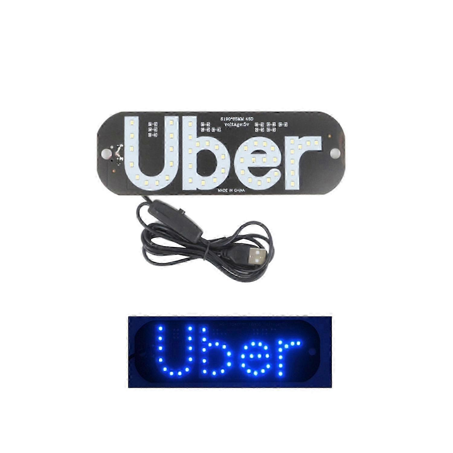 Bright LED Car Light Sign with Suction Cups - Plug & Play, Easy Installation, Super Bright Decoration