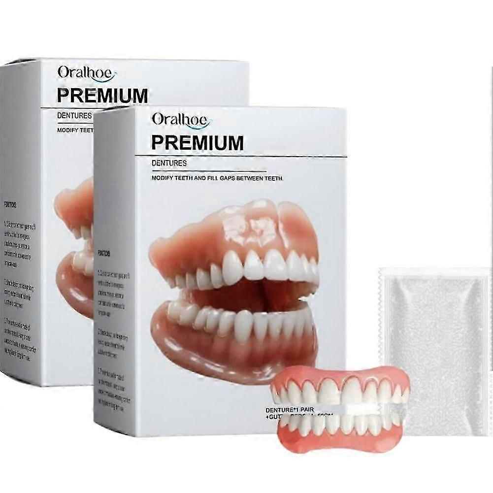 Premium Custom Dentures,Smileasego Dentures False Teeth Set