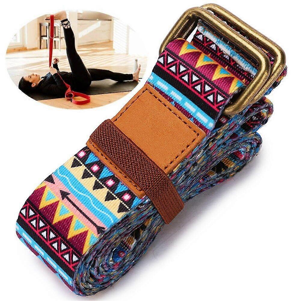 Yoga Belt Adjustable Stretching Strap for Flexibility Training, Foot and Leg Support, Durable Material, Style 3