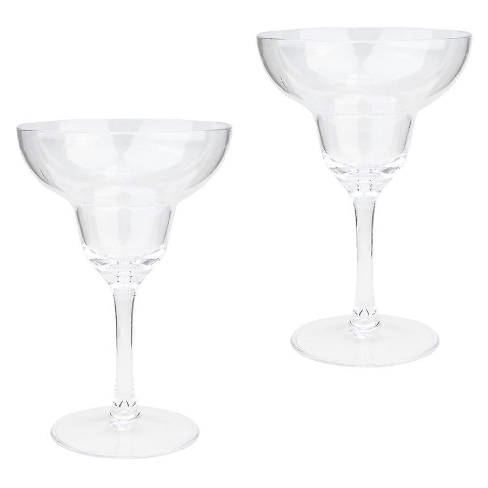 Margarita Cup 2Pcs Transparent Pc Cup for Drinking Use Featuring Unique Decorative Shape
