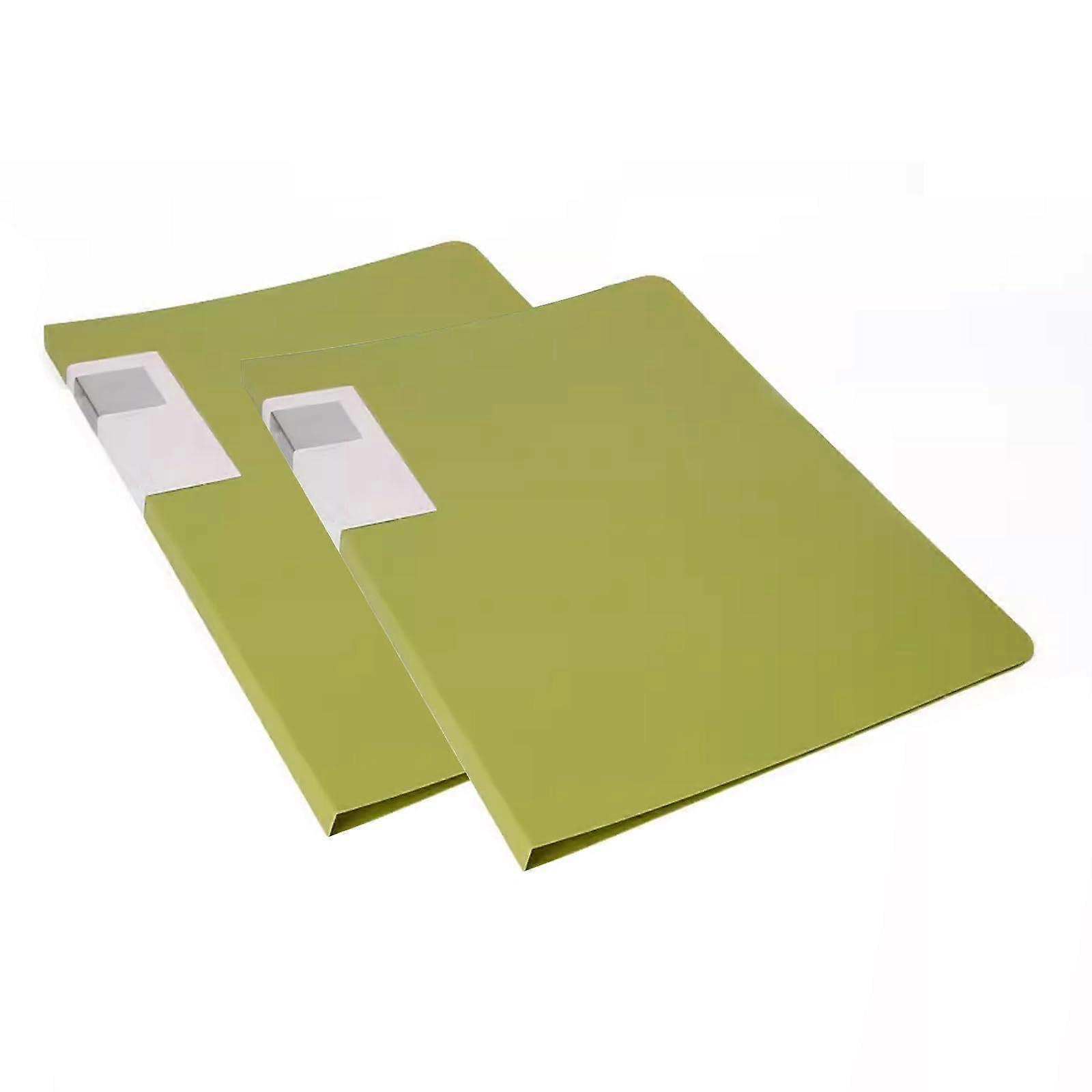 Wall Mounted Flip File Holder, Display Book Folder, 2 Pack A3 Project Presentation Folders (Green)