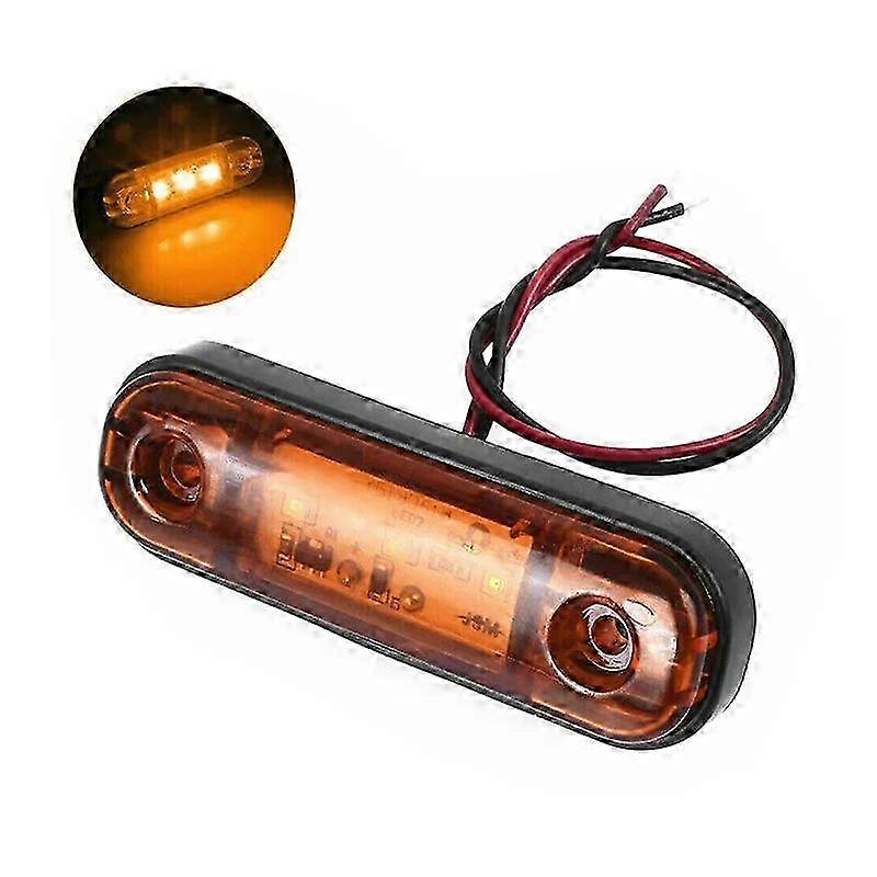 4 יחידות 12-30V 3LED צד סמן אור לרכב חיצוני אזהרה זנב פינוי אות בלם מנורת משאית נגרר אוטובוס