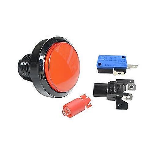 Arcade 45mm Round Push Buttons with Illuminated LED Light and Micro Switch for Gaming Machines and DIY Projects