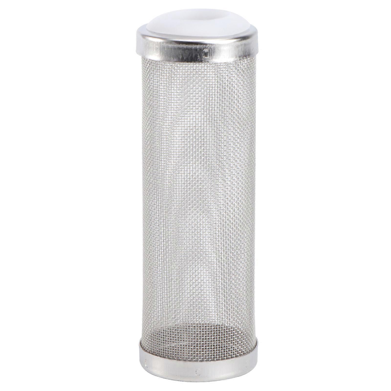 Shrimp Filter Guard Stainless Steel Mesh Filter Media Cover for Aquarium Percolator Cylindrical Shape 1Pack
