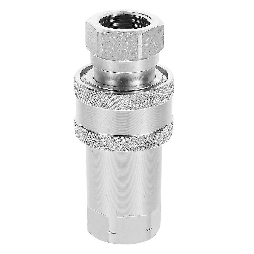 Hydraulic Couplers Fittings Quick Connection Dust Protection Industrial Applications Silver 1Set