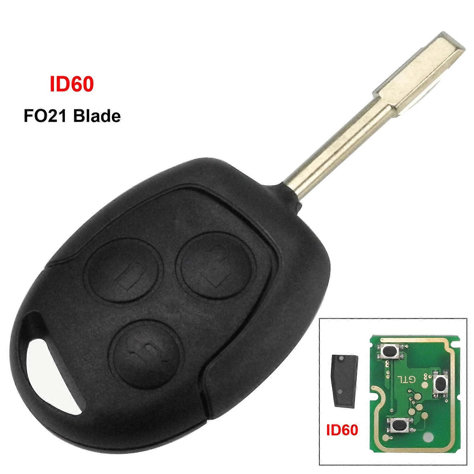 3 Buttons Remote Key Fob 315Mhz 4D60 ID63 Chip For Ford Mondeo Focus Fusion Fiesta Galaxy Transit Full Car Key~01023