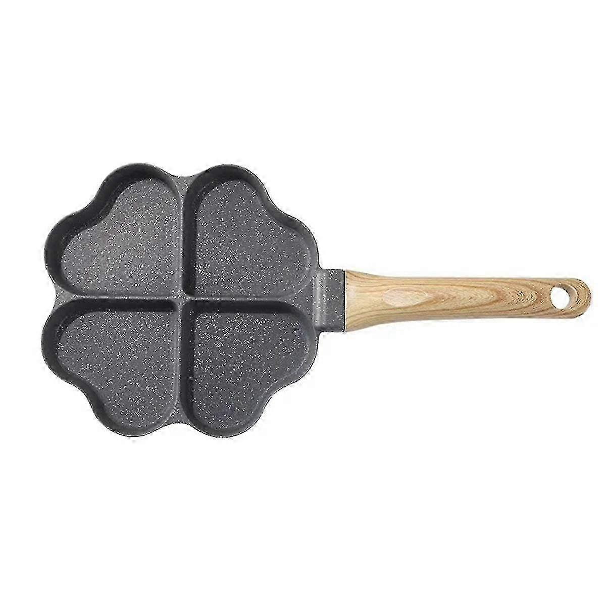 Heart Shaped Mini Egg and Dumpling Pan for Breakfast, 4 Grid Design