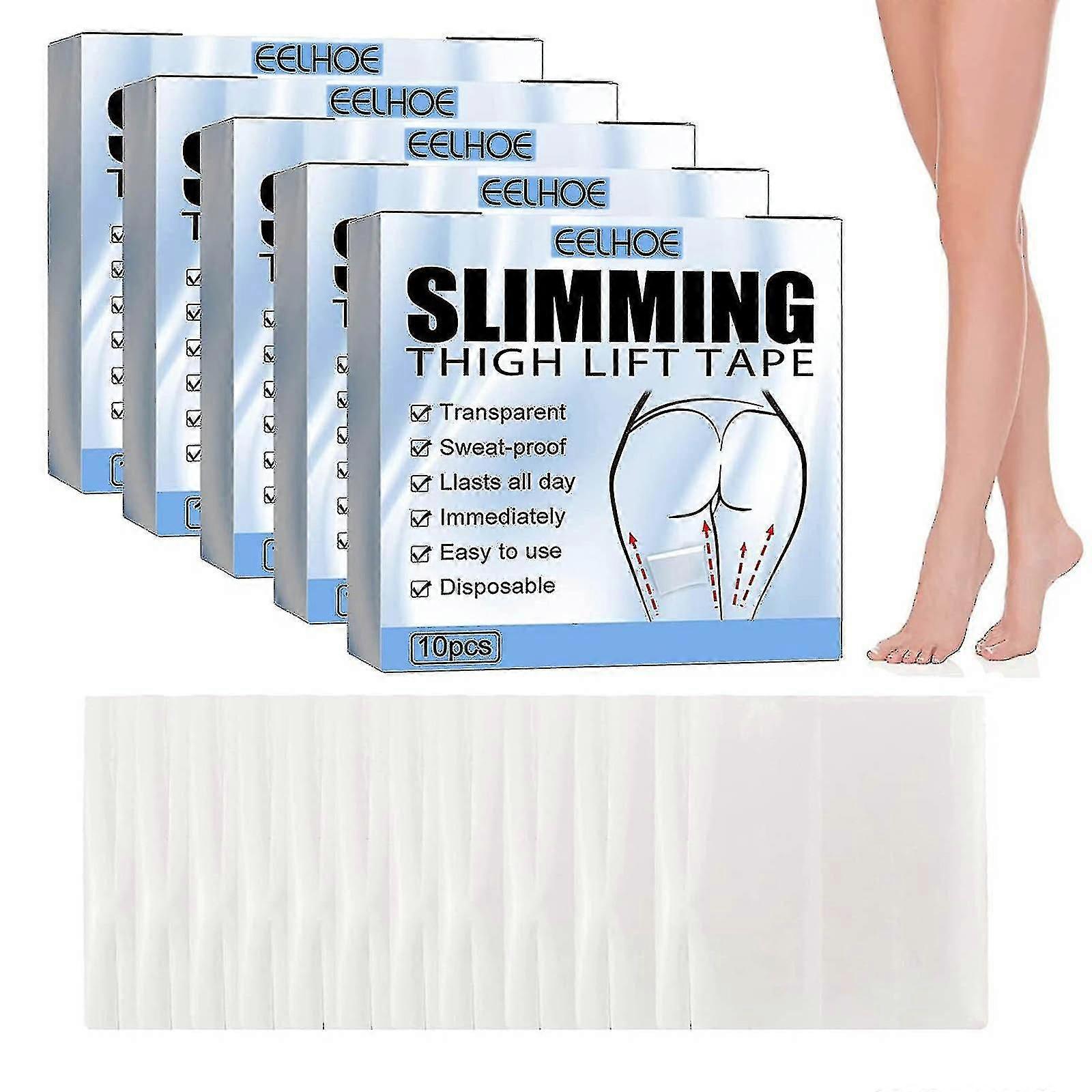 شريط شد الفخذين ، 10 قطع ، يرفع السيلوليت ترهل الجلد على الفخذين ، ينعم