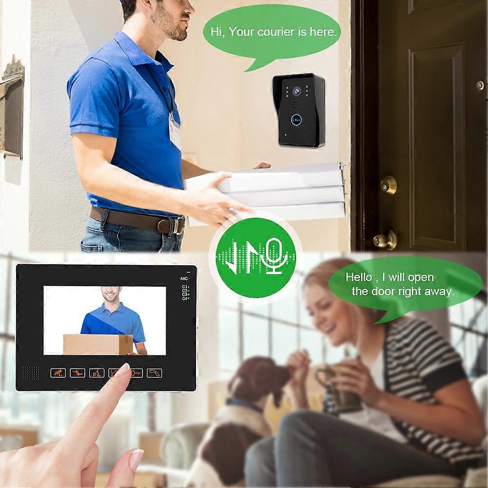 9in Wired Video Intercom Doorphone Doorbell Access System Door Camera