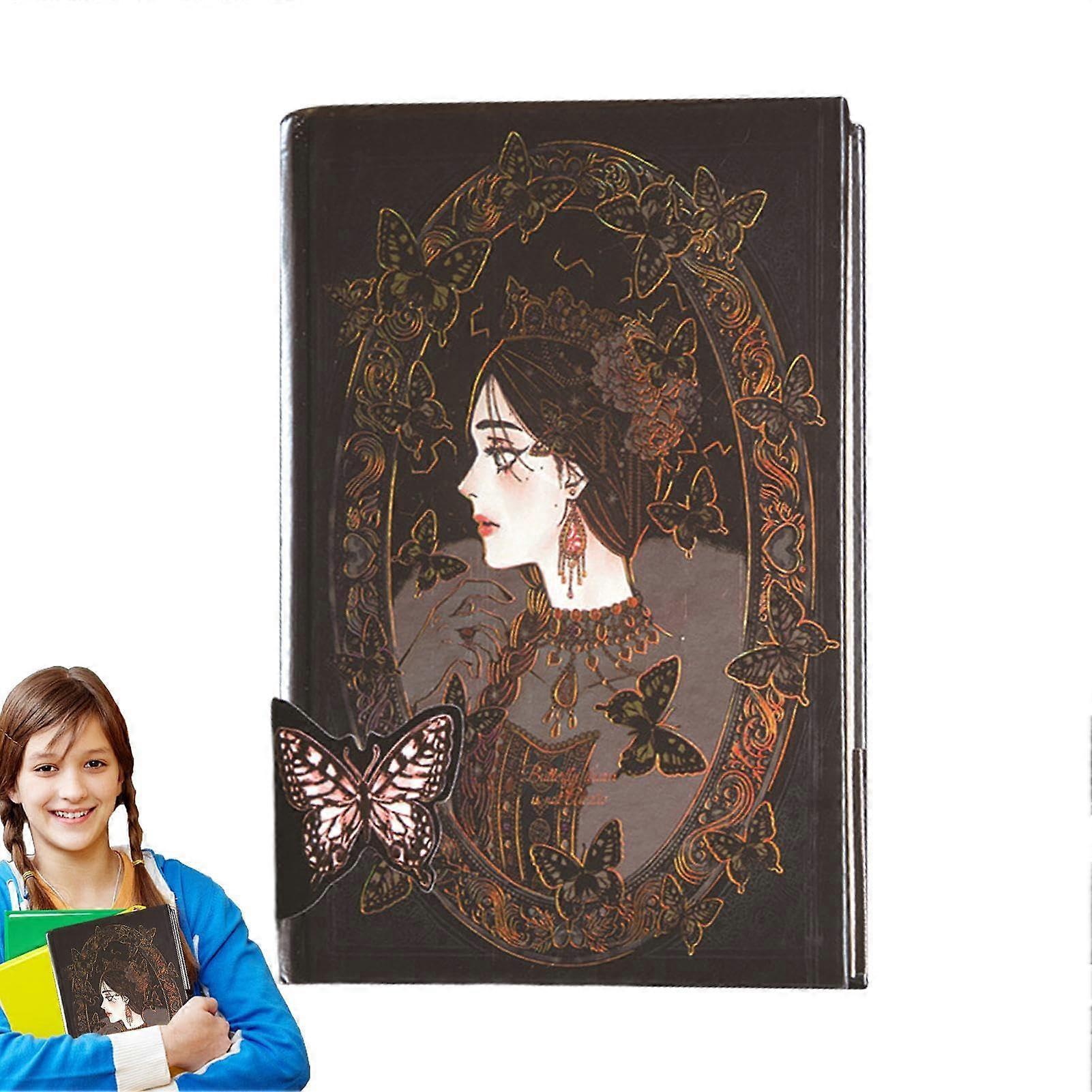 Aesthetic Notebook, Gothic Journal with Illustrations, Vintage Style 256-Page Writing Diary for Men and Women