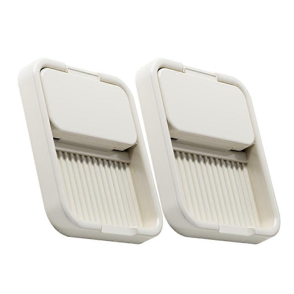 Daily Use Lid Stand Multi-Function Lid Holder Countertop Lid Organizer Foldable Easy Cleaning 7.3×6.3×1In 2Pcs
