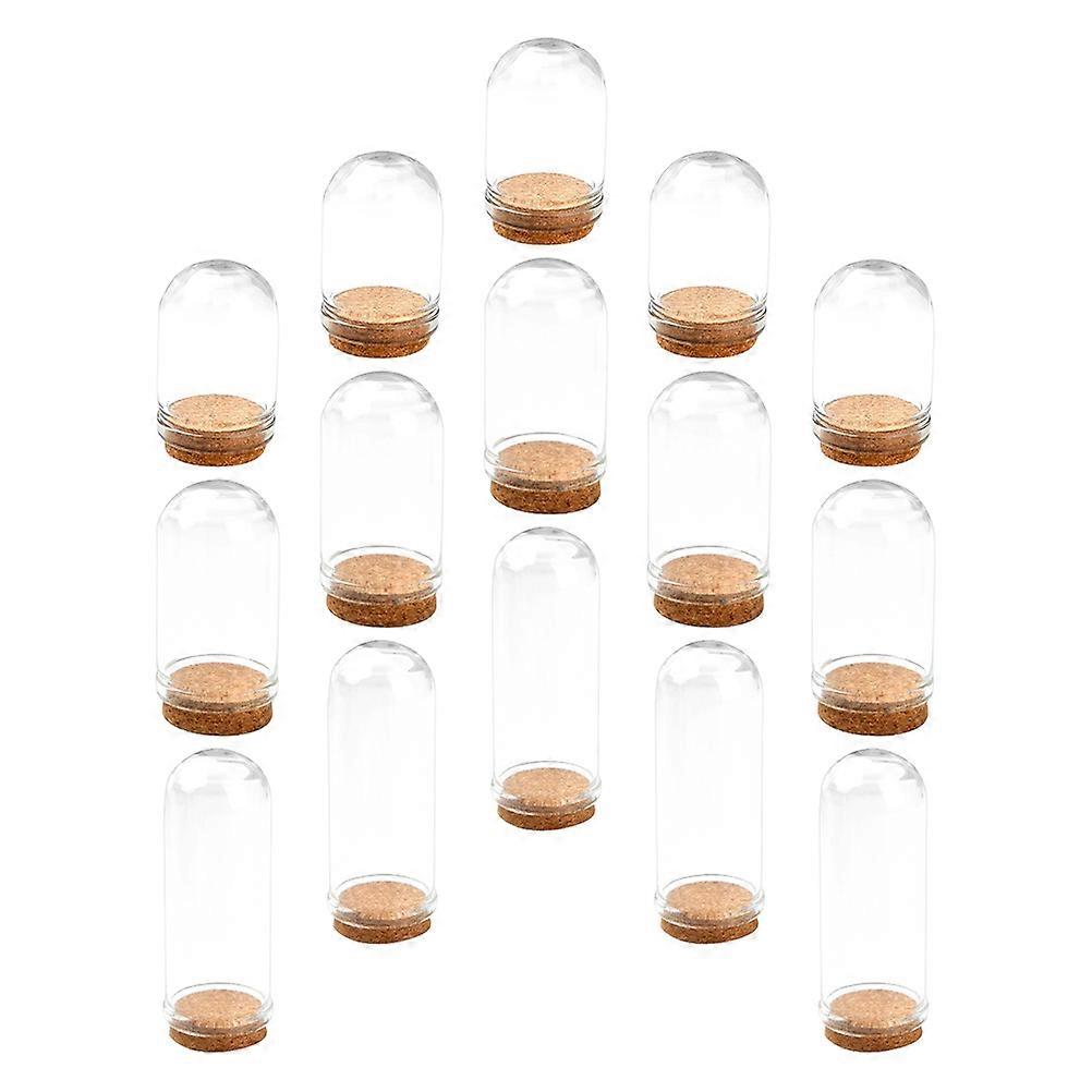 Mini Eternal Flower Glass Dome Display Cloche For Dried Flower Protection In Transparent 7.15X2.80X2.80cm 15Pcs
