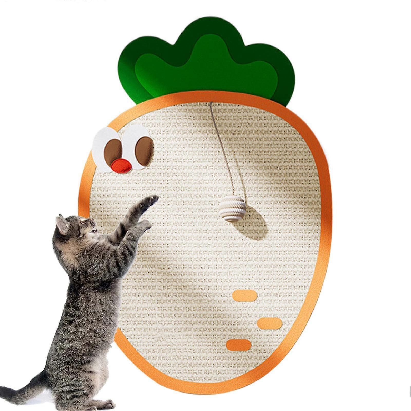 Wallmounted vertical cat scratching board with sisal Durable carrot design Ref: 3446